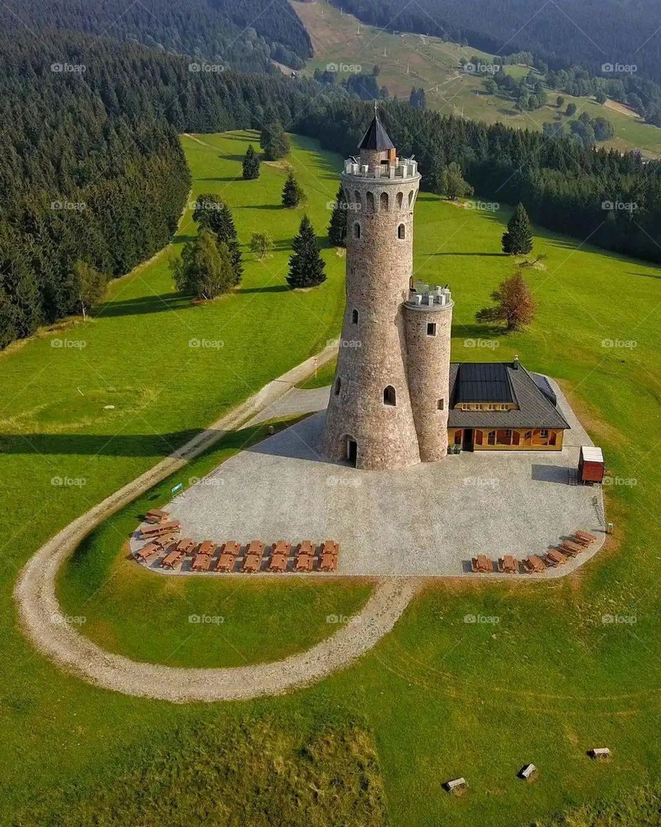 Glory be to God, the magnificent and picturesque view and the natural green trees are a view that is nothing more wonderful than it