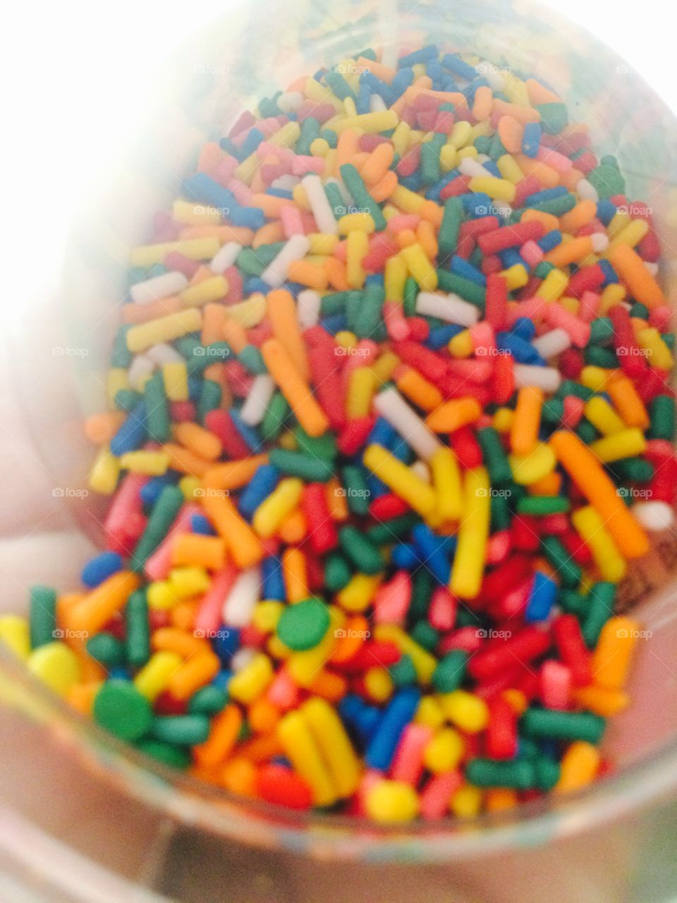 Pouring out sprinkles