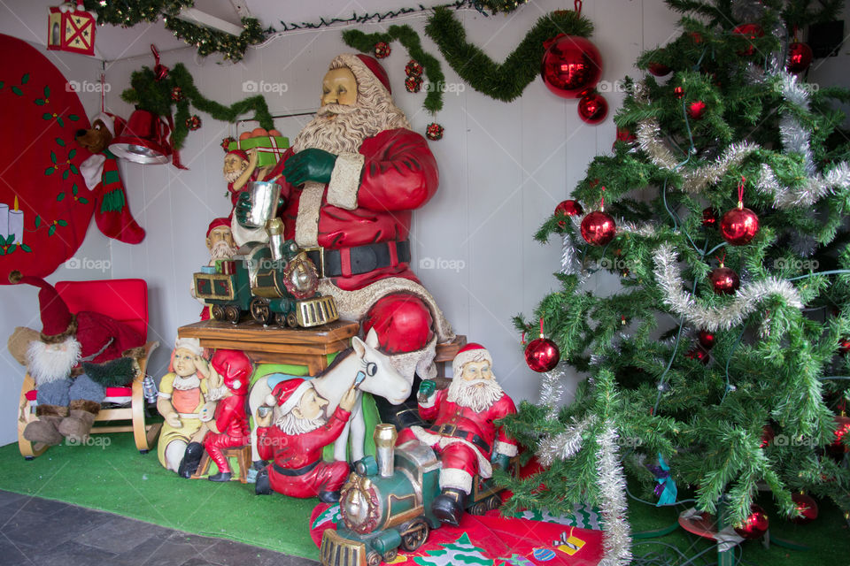 Christmas display at theme park in Halmstad Sweden.