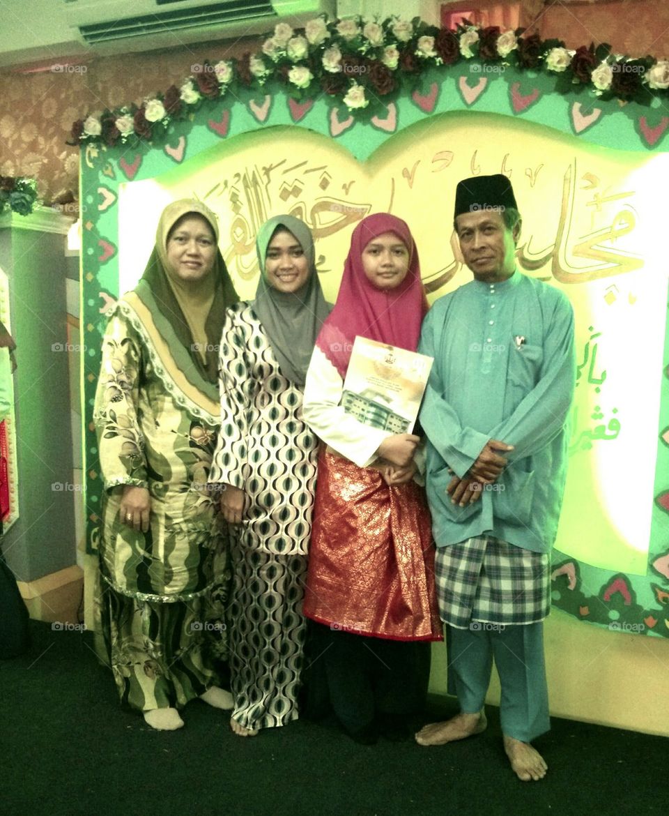 A happy muslim family