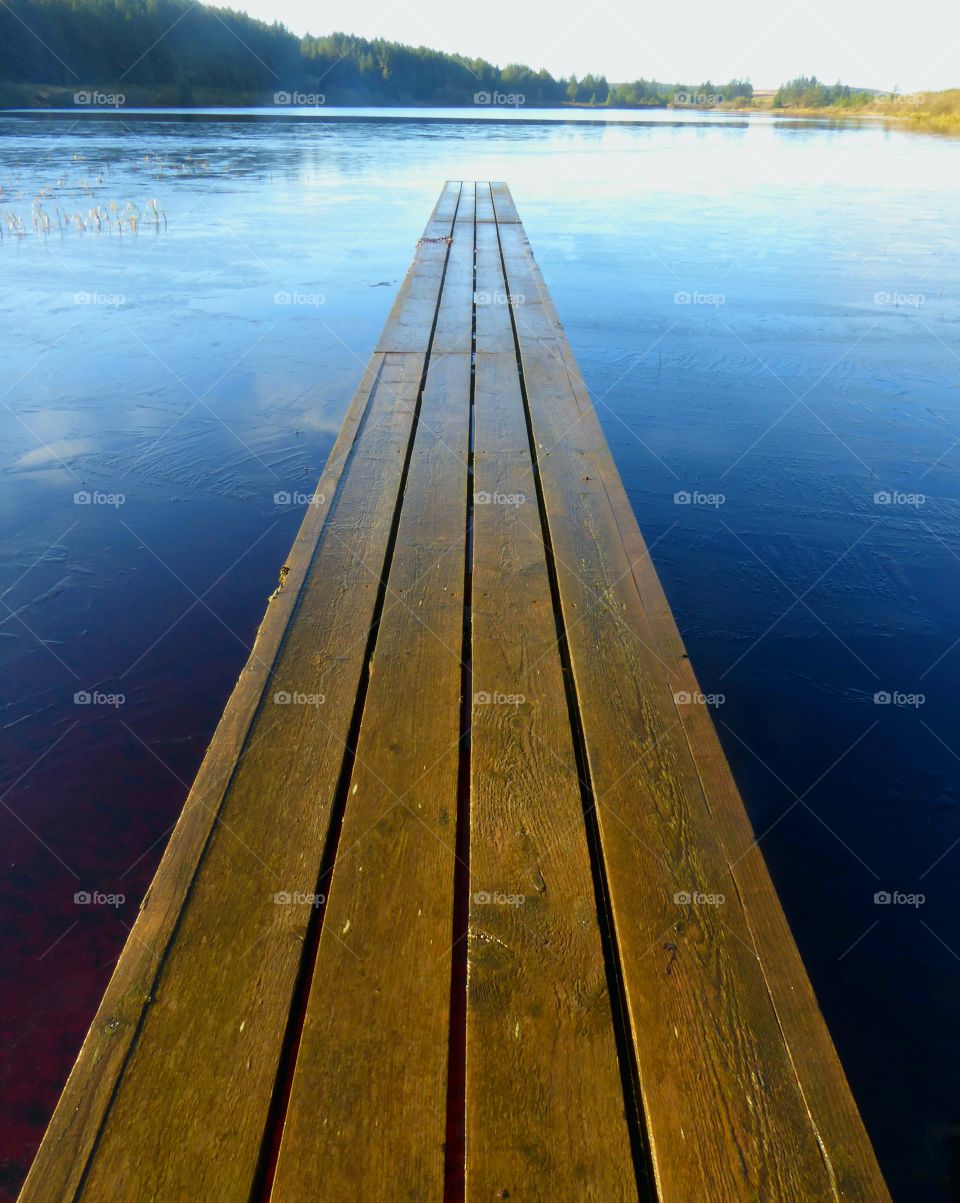 Board walk to a Fermanagh lake.