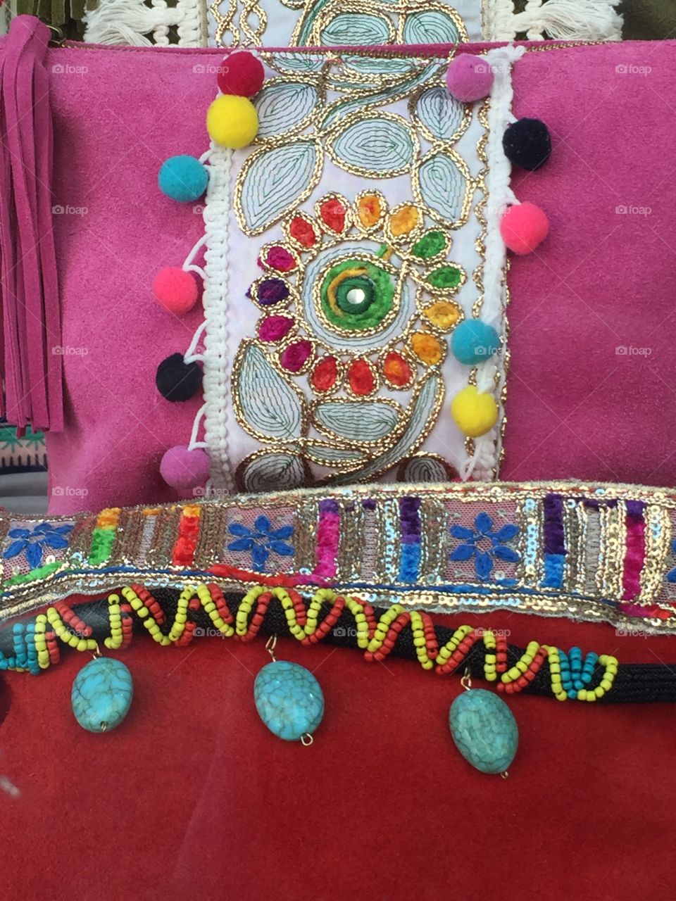 Colorful and handmade sewing