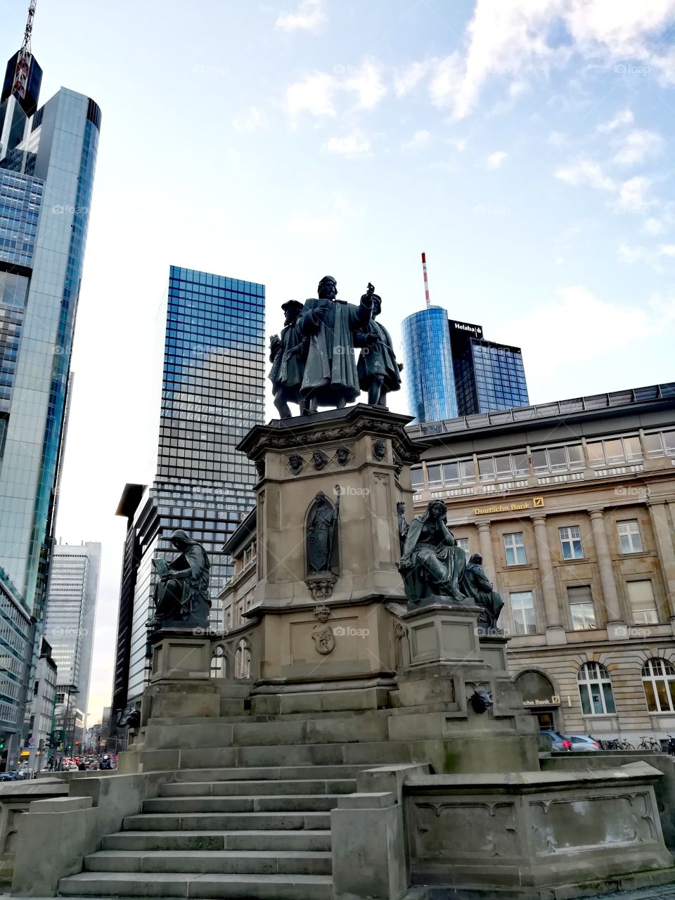 Monument in front of  Skyscrapers