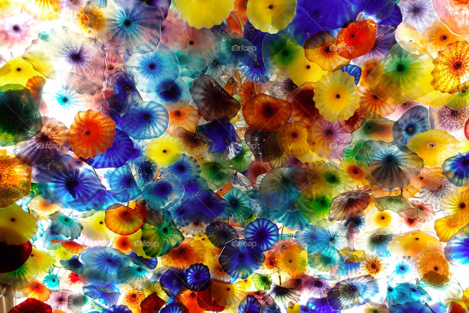 flowers pattern glass colors by lenusik