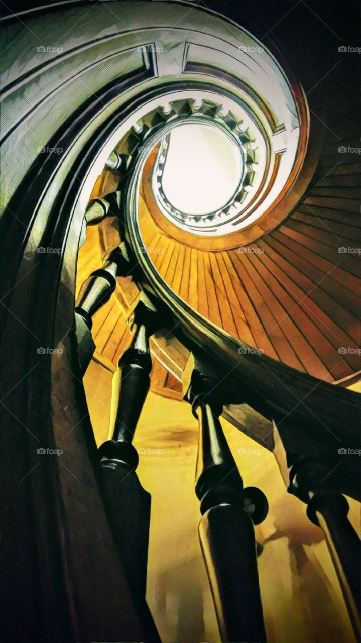 Staircase in the Marble House Newport RI