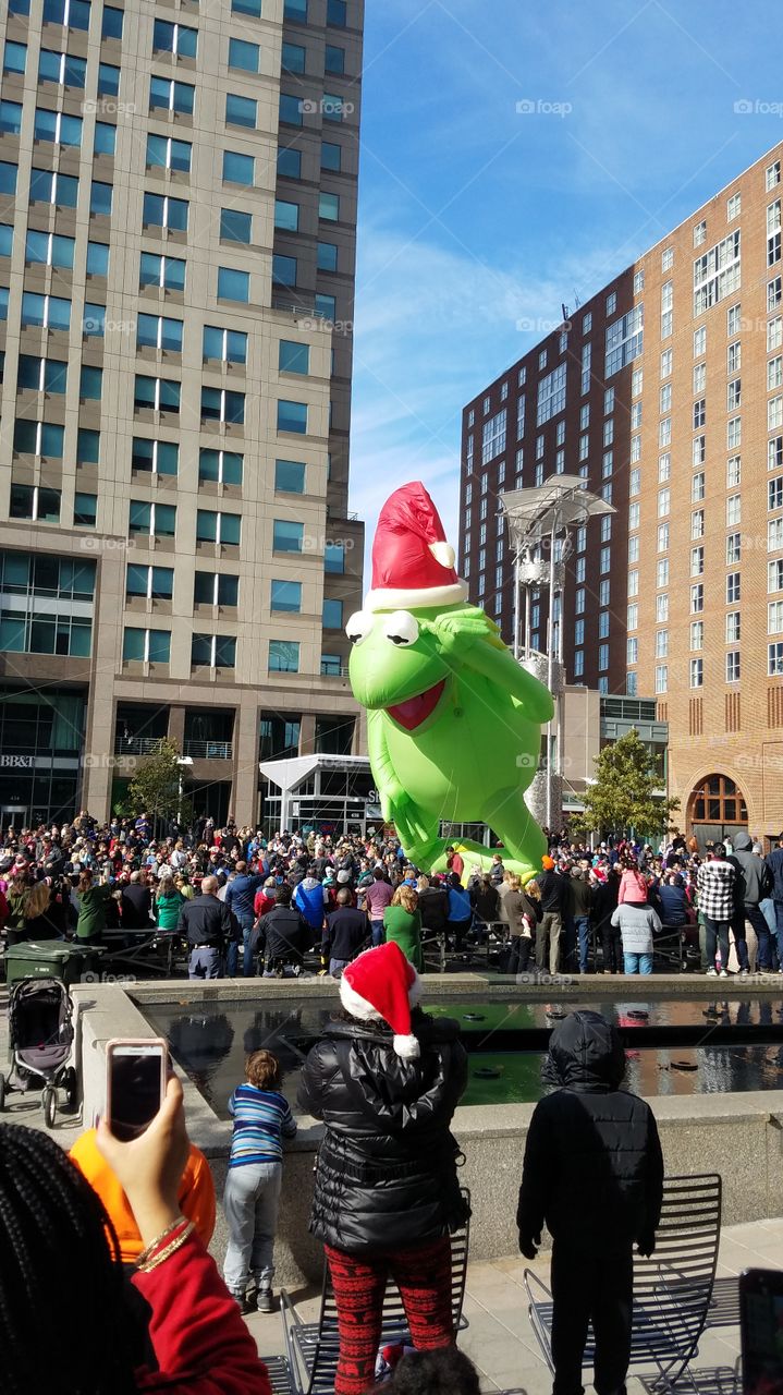 Kermit Balloon at Raleigh Christmas Par