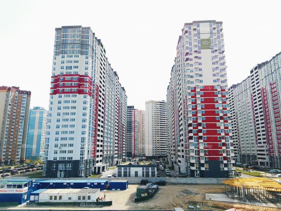 New apartment buildings in Kiev