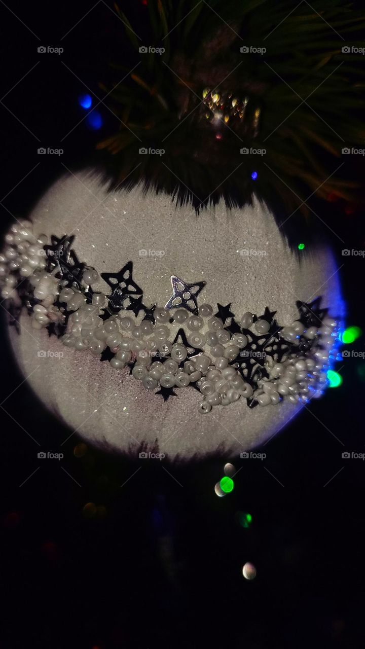 macro photo of Christmas toys