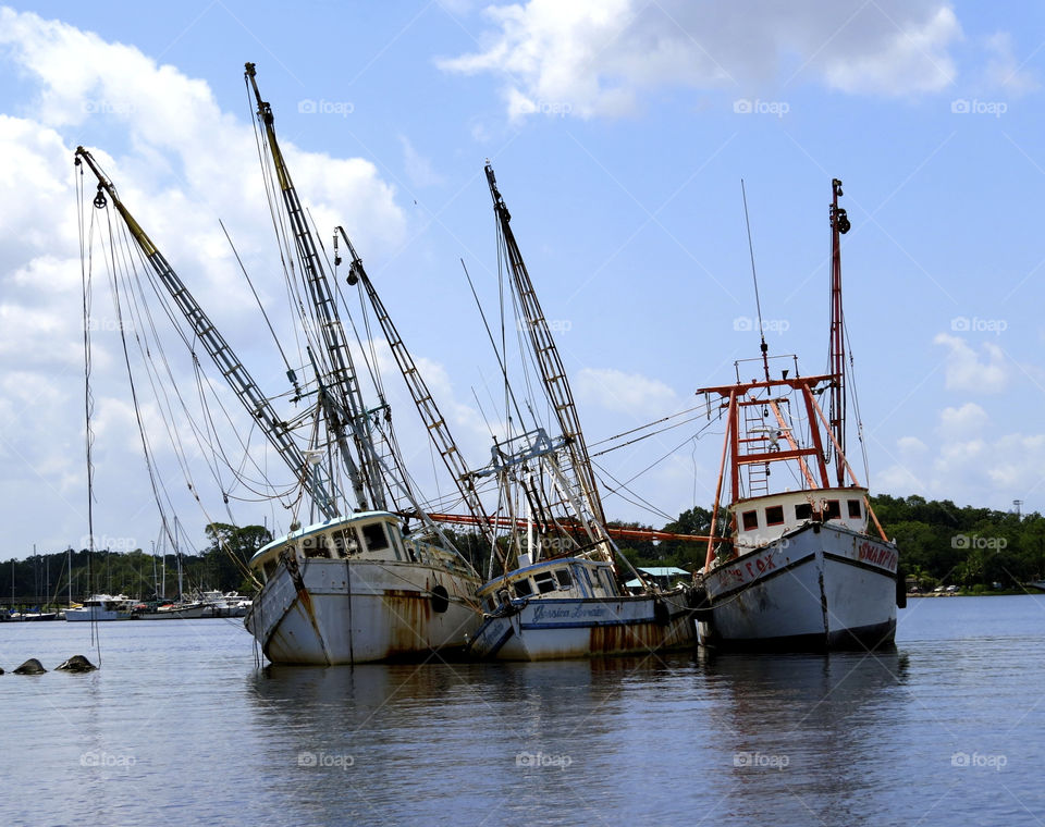 Shrimp boats sinking