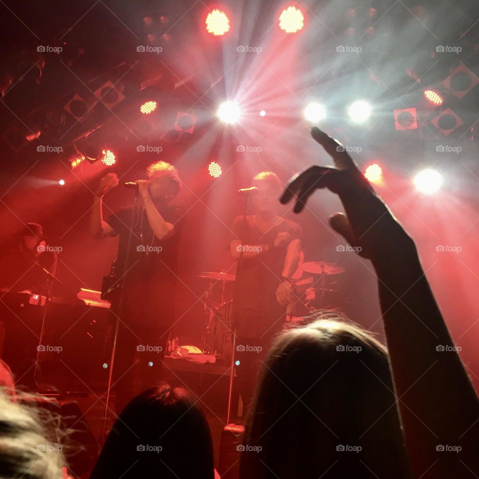 Concert with red light