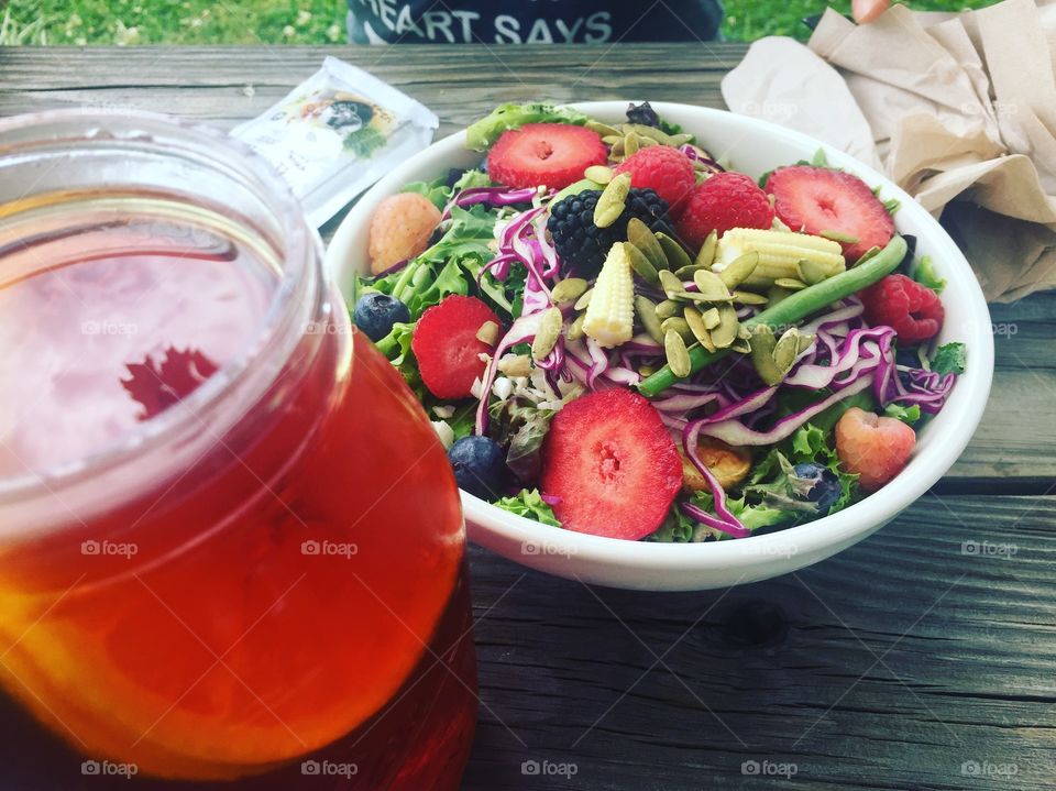 Ice Tea ☕️ and summer salad 🥗 