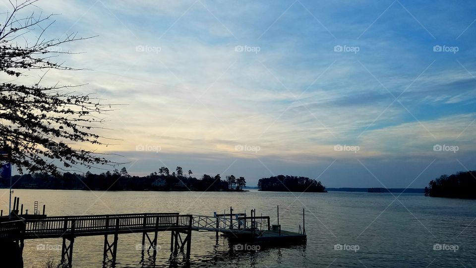 morning overlooking dock