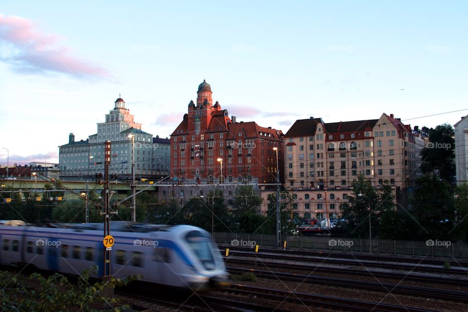 Train through the Stockholm . Train in the Stockholm 