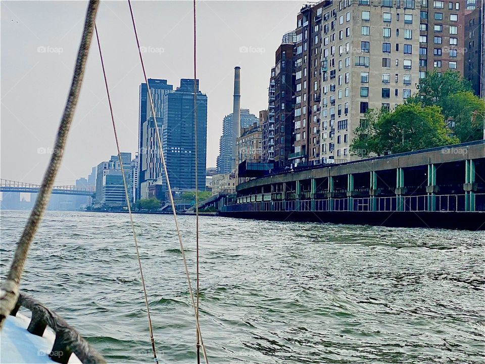 This is one of many beautiful views we encountered while on the maiden voyage of our new “23 O’Day” sailboat on the “Upper East Side” of “Manhattan”. 2023. Hypnotic Productions