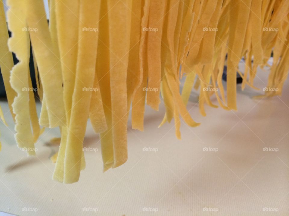 Homemade fettuccine 