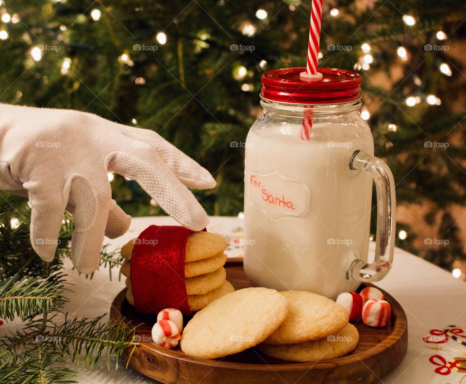 Christmas cookies and milk for Santa 