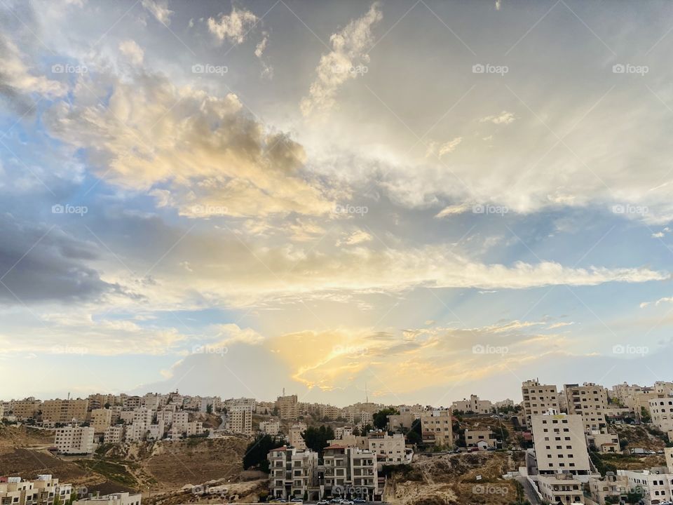 Gorgeous sunset and magical sky