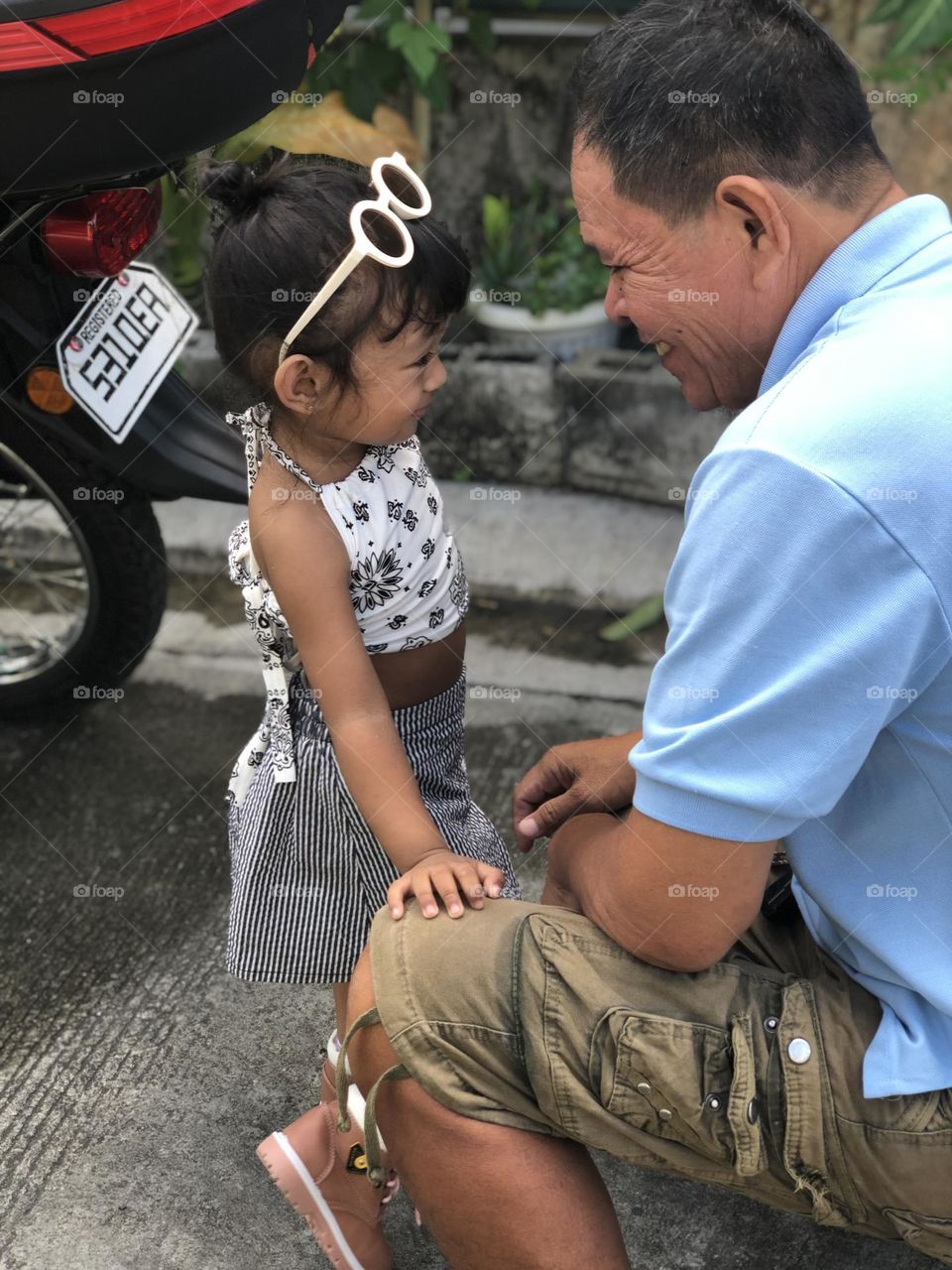 Grandfather's Happiness after seeing his granddaughter