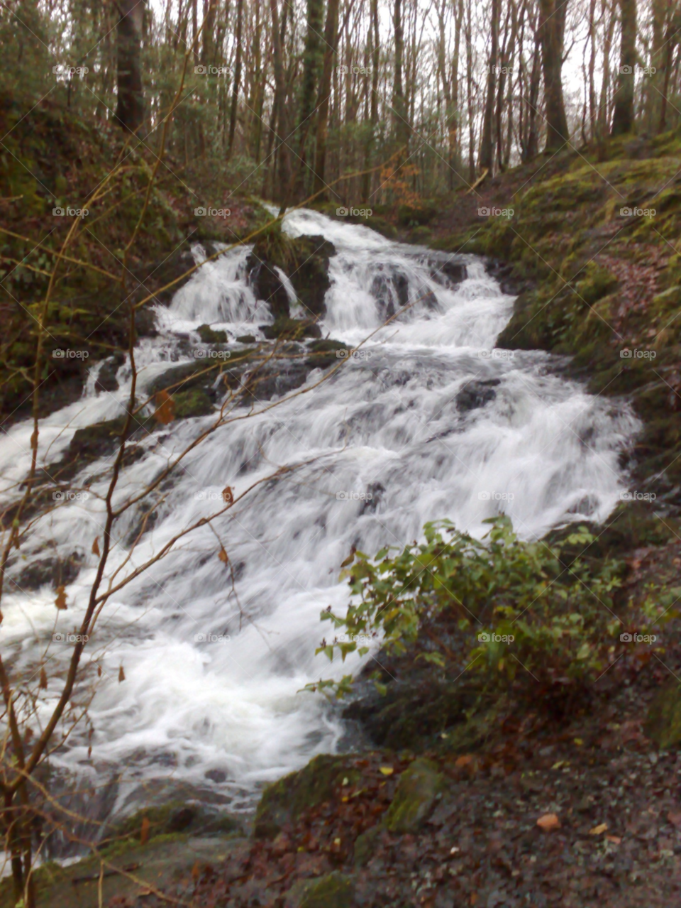waterfall stream fast running winderemere by jamethyst