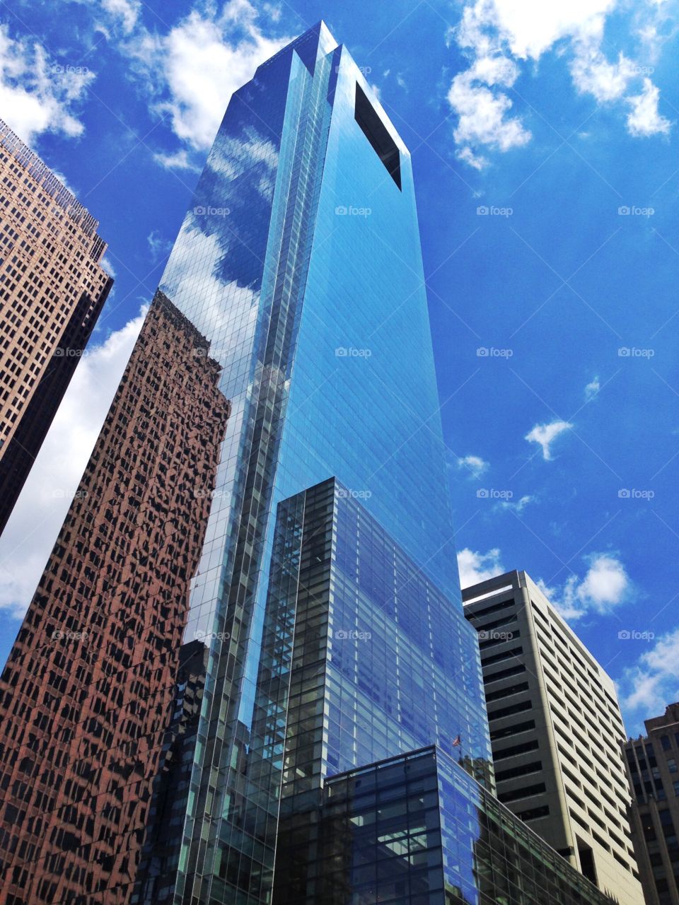 Looking the Comcast center. Looking the Comcast center,Philadelphia,Pennsylvania 