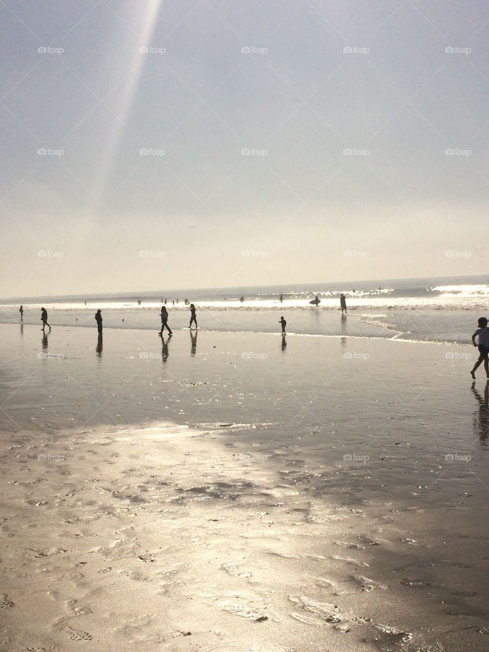 Santa Monica beach scene