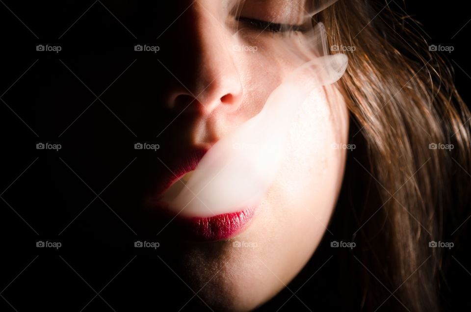 Smoking Hot Girl Portrait