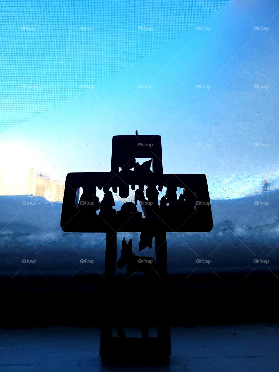 cross through the window