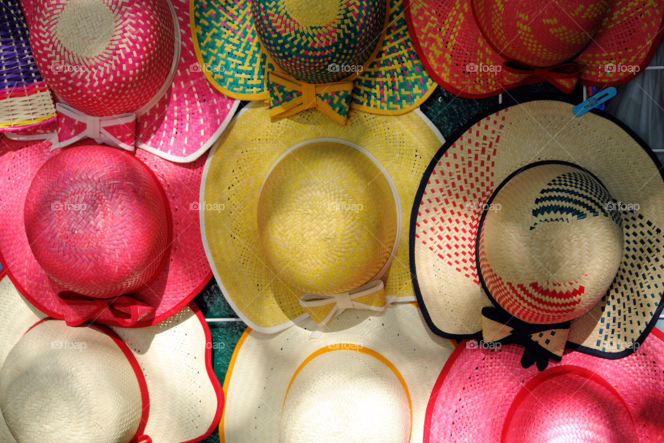 travel vacation colorful hat by javiercorrea15