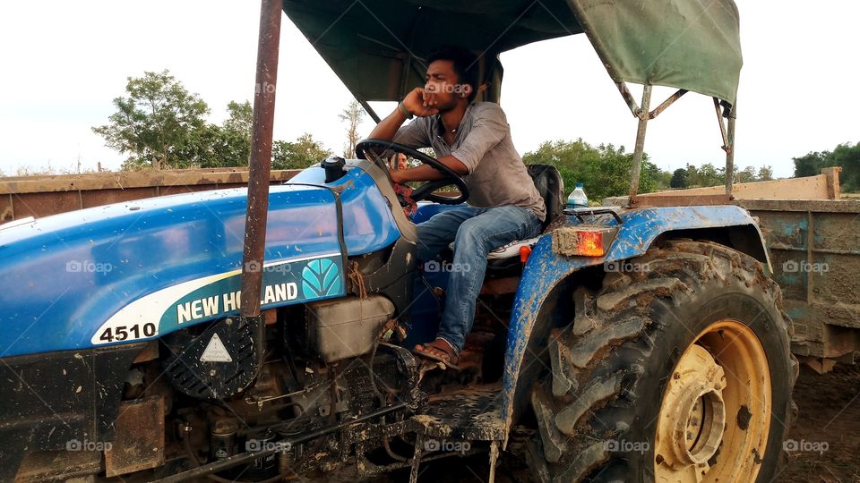 tractor driving