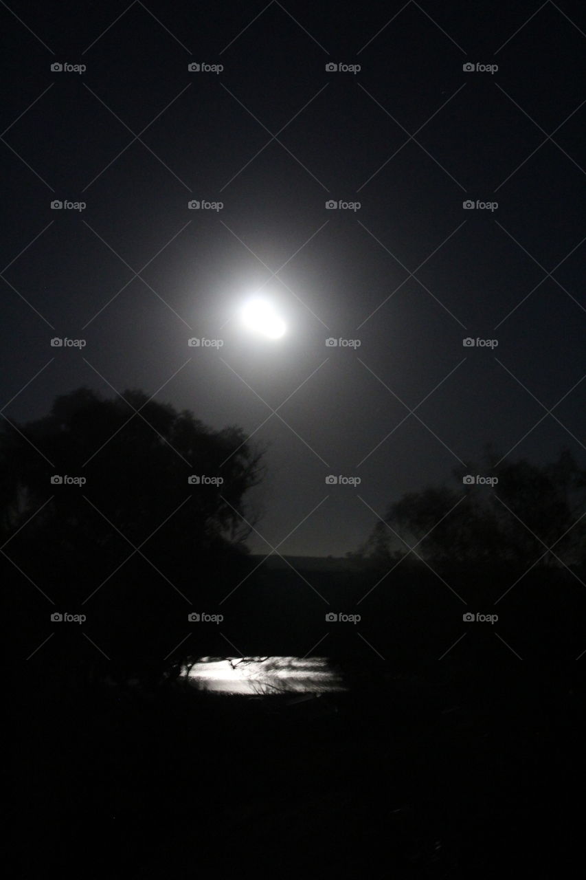 Lucky to be living by a beautiful river setting when the moon reflects on the serene water