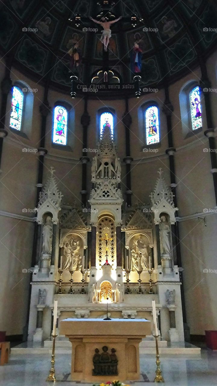 Amazing sanctuary inside a catholic church in Belfast