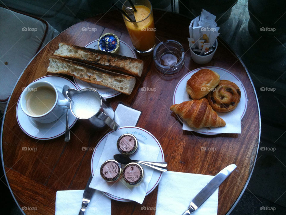 juice breakfast croissant paris by yhazman21