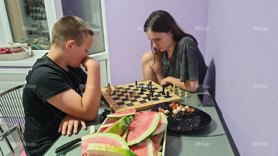 Evening game of chess