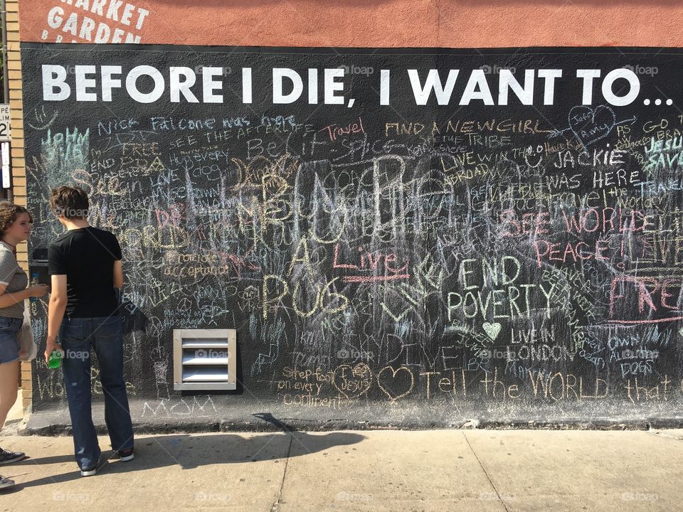 "Before I die"
