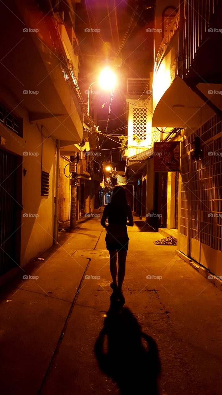 girl in the dark alley