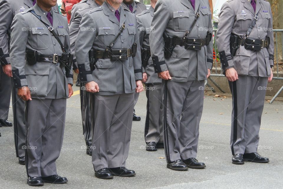 NewYork State troopers at the 2017 Annual African Day Parade, Harlem, New York City.