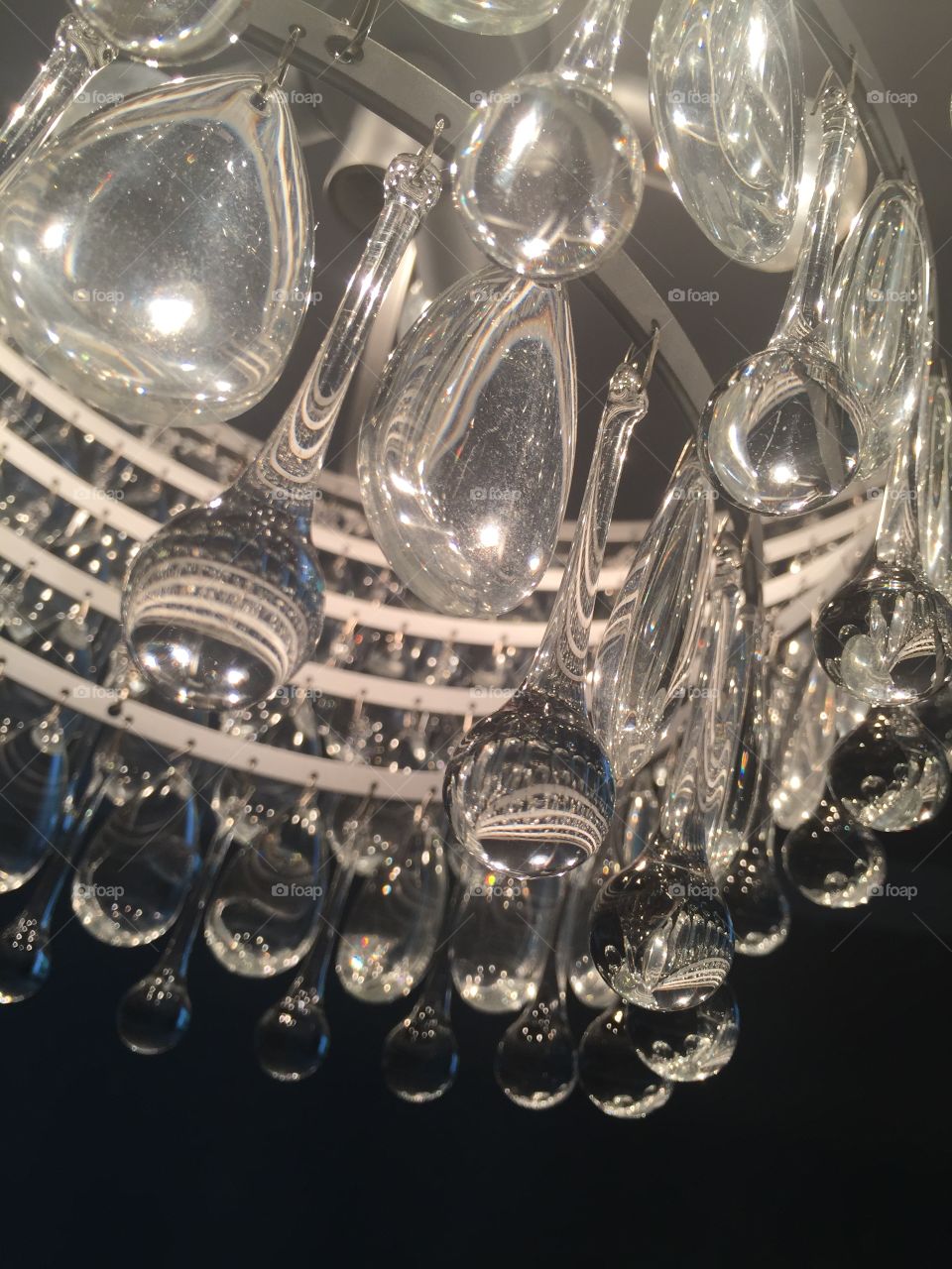 Glass chandelier