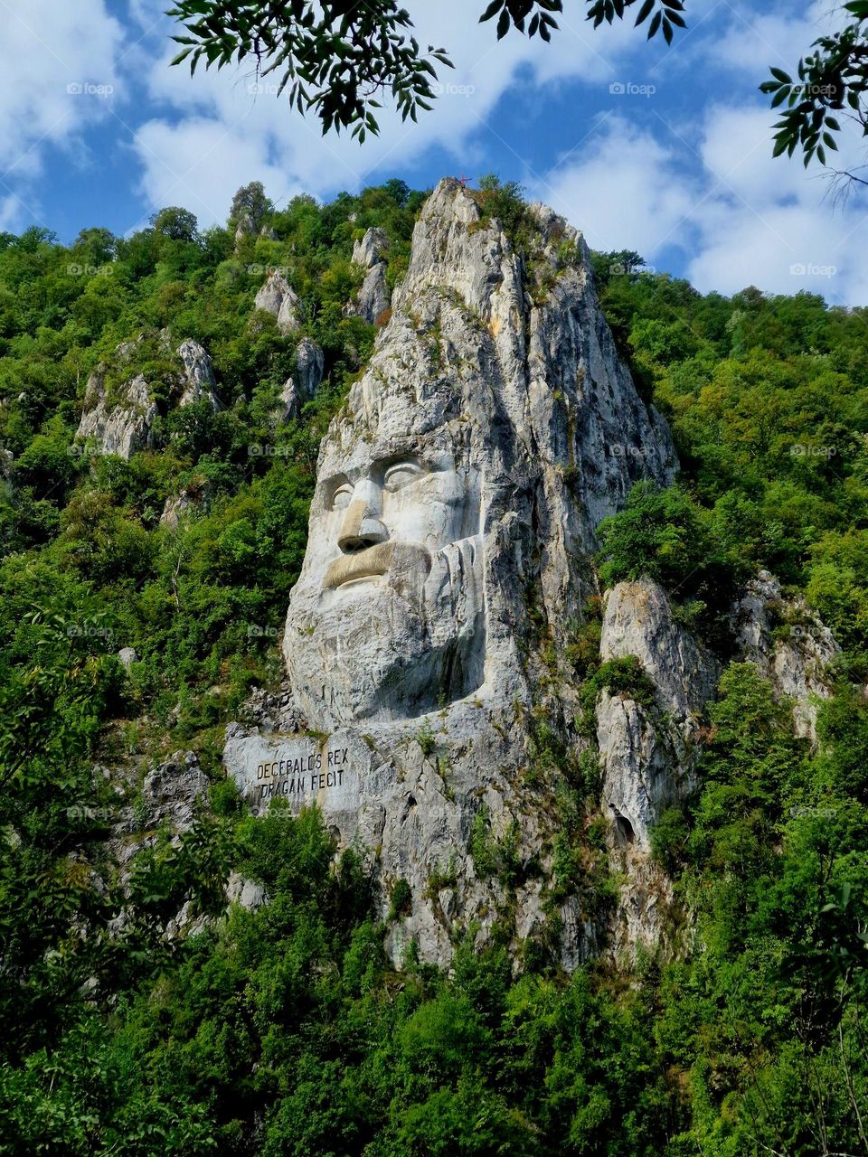 the mountain with the face of King Decebal, Romania