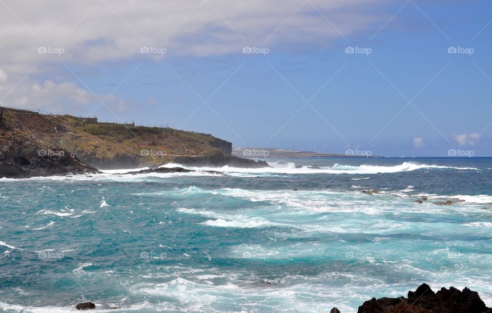 Atlantic Ocean Tenerife island view 