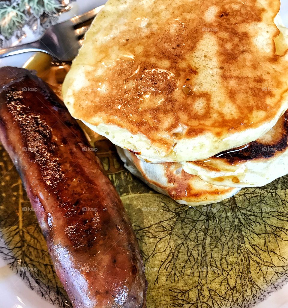 Pancakes and sausage