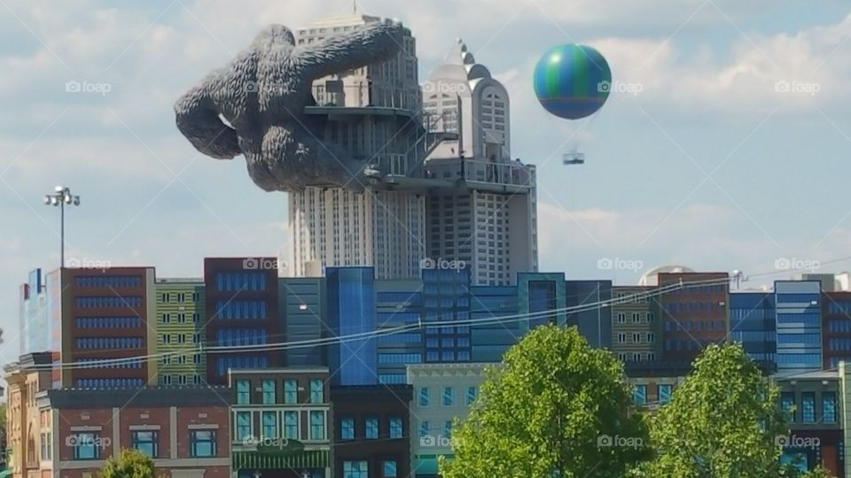 BIG  MONKEY. shot this from our hotel balcony while staying in
 Gatlinburg.