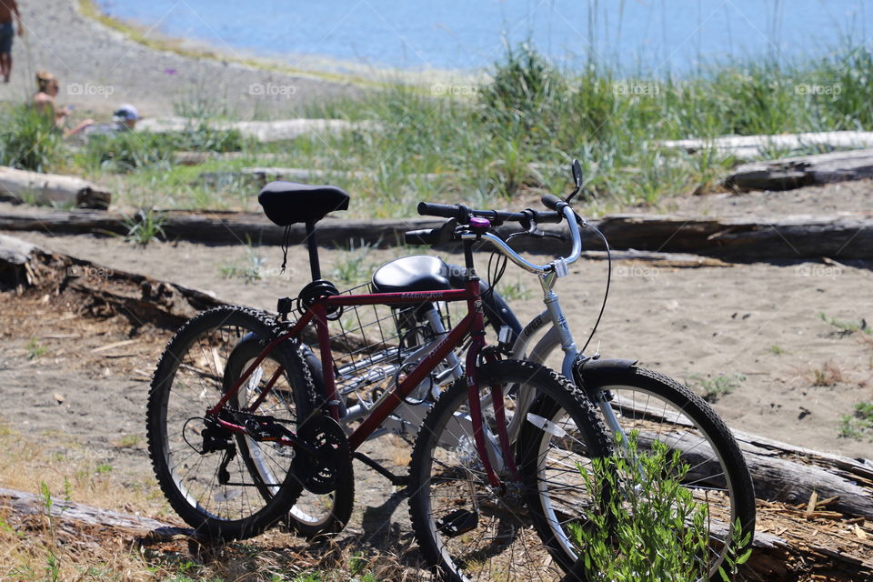 Bikes on the sand