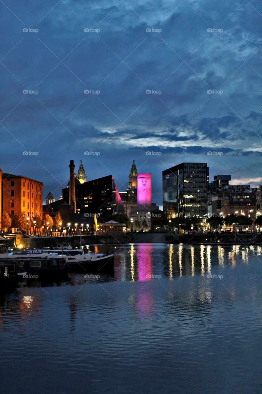 Liverpool Docks by Night
