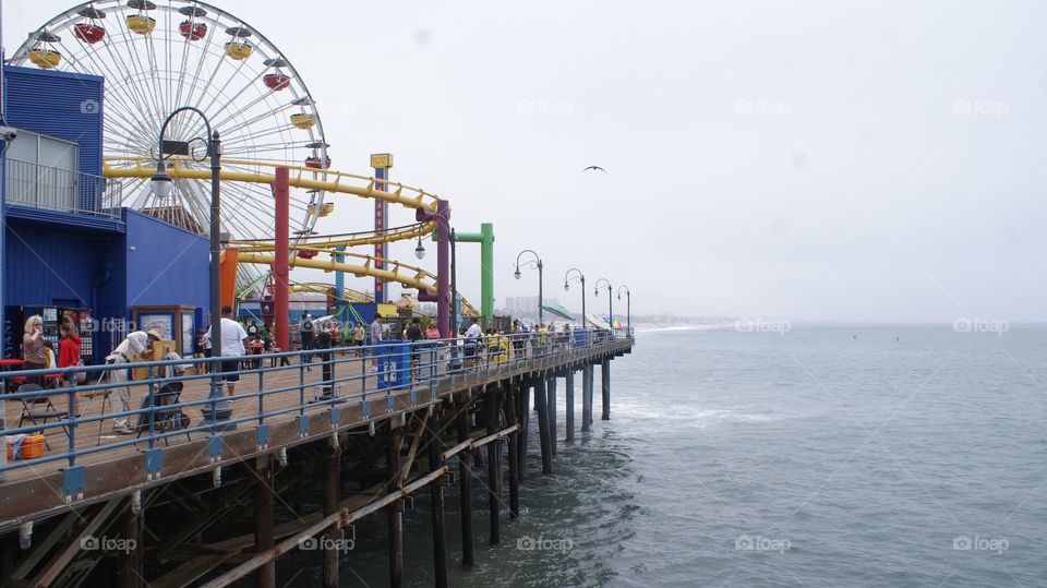 Santa Monica is beautiful even if the sky is grey 😊