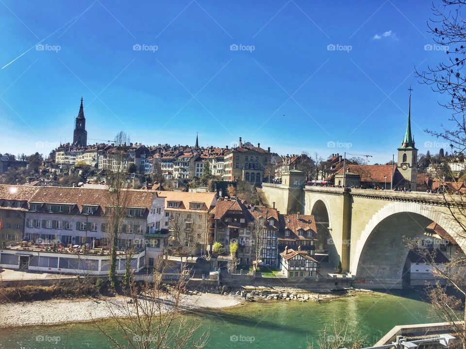 Bern, Switzerland cityscape 