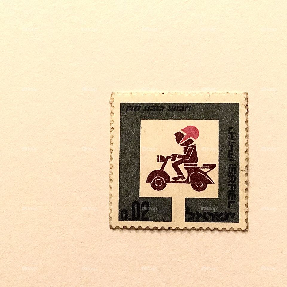 Cool stamp, moped.