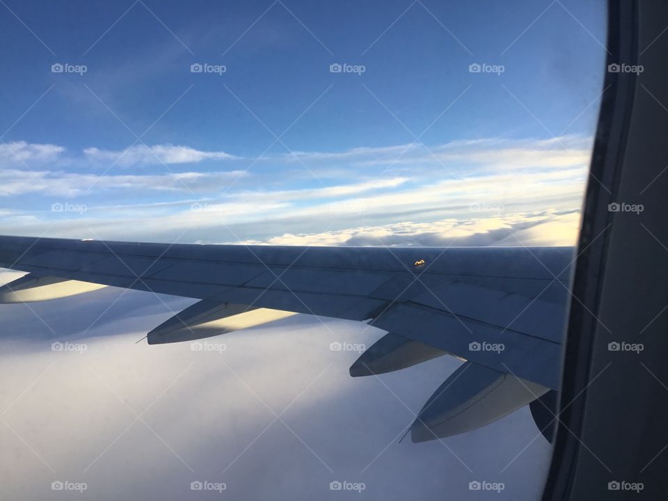 Beautiful view from airplane