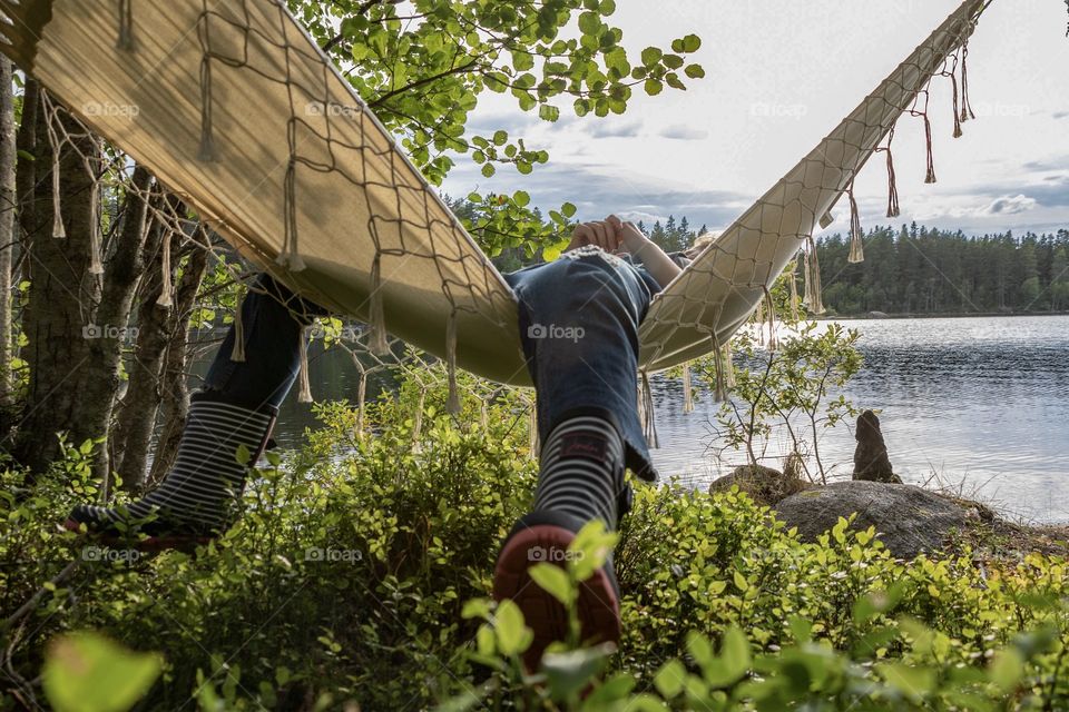lying in the hammock