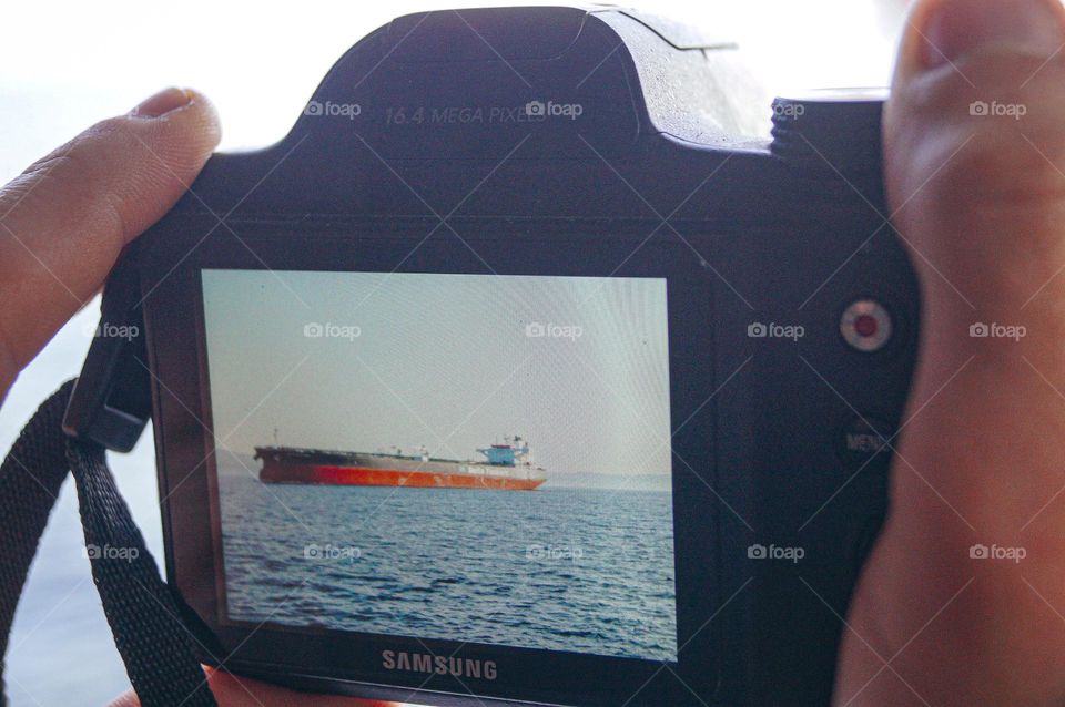 Ship on camera monitor