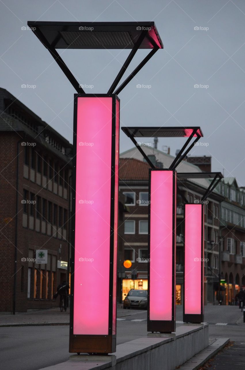 Pink columns